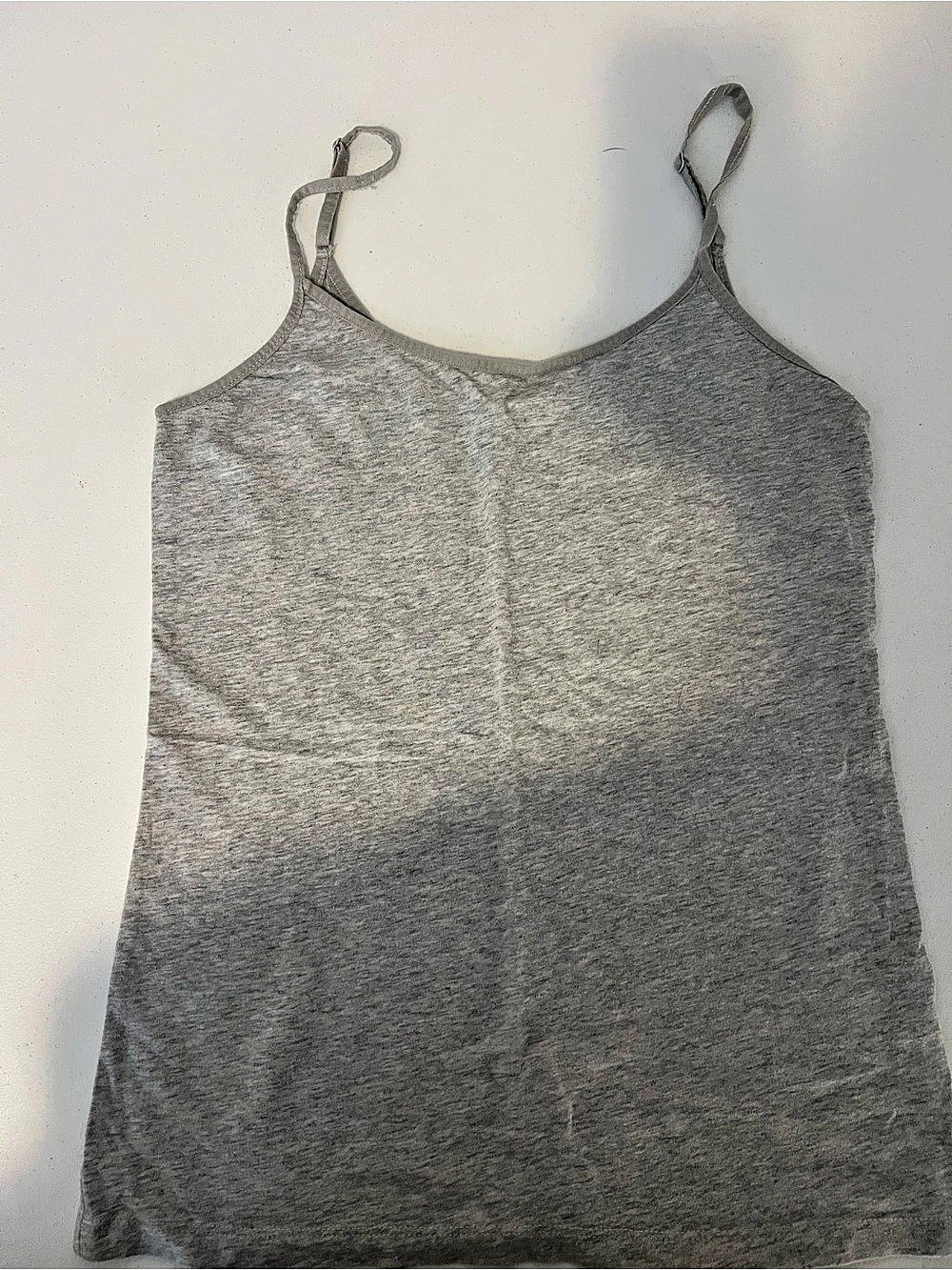 Time and Tru Adjustable Strap Cami Gray Tank Top Size Small